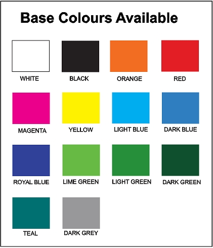 Base colours Available